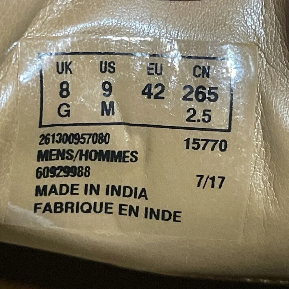 Clarks Oxford Shoes Men's 9M Tilden Walk Dress Business Casual Tan Leather